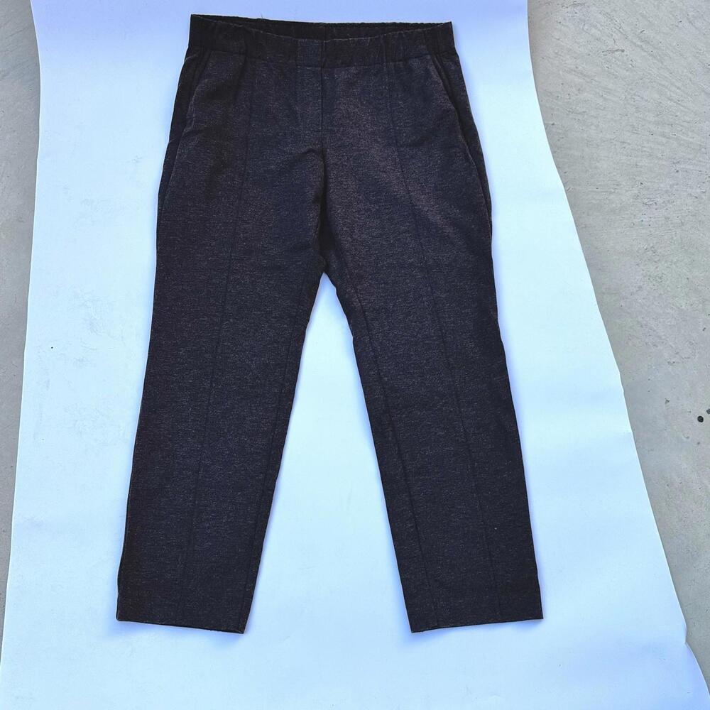 J Jill Ponte Slim Leg Pants Womens Medium Brown Stretch Pull On Sz L LARGE